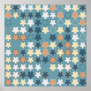 Geometrisch abstract naadloos patroon van gekleurd poster