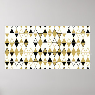 Geometrisch abstract naadloos patroon van gekleurd poster