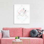 Geometrisch abstract ontwerp canvas afdruk (Insitu (Woonkamer))