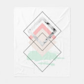 Geometrisch abstract ontwerp fleece deken (Voorkant)