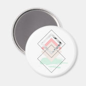 Geometrisch abstract ontwerp magneet (Voorkant / Achterkant)