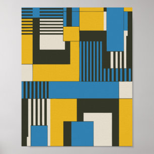 Geometrisch abstract ontwerp poster