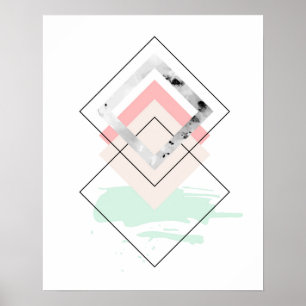 Geometrisch abstract ontwerp poster