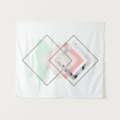 Geometrisch abstract ontwerp wandkleed (Voorkant (horizontaal))