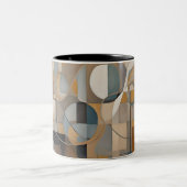 Geometrisch abstract ontworpen koffie-mok tweekleurige koffiemok (Center)