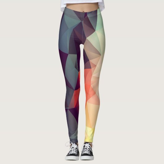 Geometrisch Abstract patroon Leggings (Voorkant)