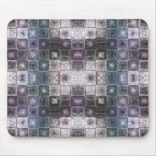 Geometrisch abstract patroon met draadframe kubuss muismat