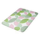 Geometrisch Abstract patroon roze en groen Badmat (Gekanteld)