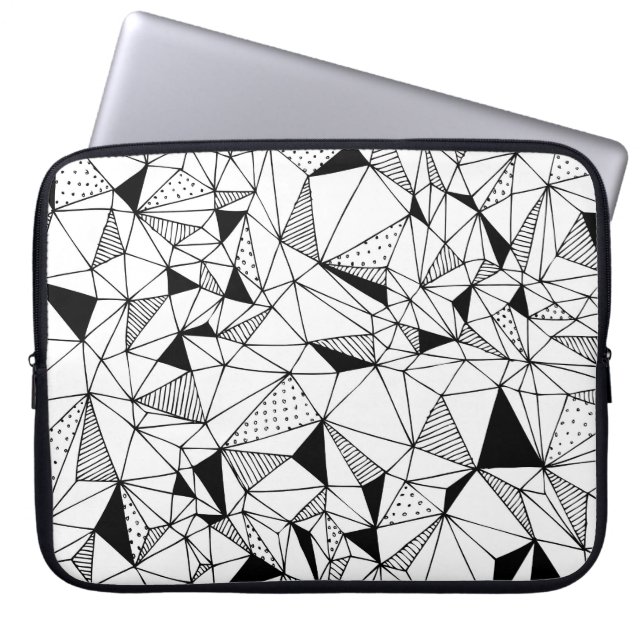 Geometrisch Abstract: Polygonale achtergrondkunst. Laptop Sleeve (Voorkant)