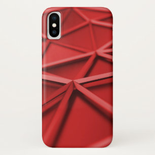 geometrisch abstract rood iPhone x hoesje