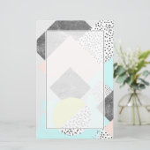 Geometrisch Abstract Scandi-ontwerp Briefpapier (Staand voorkant)