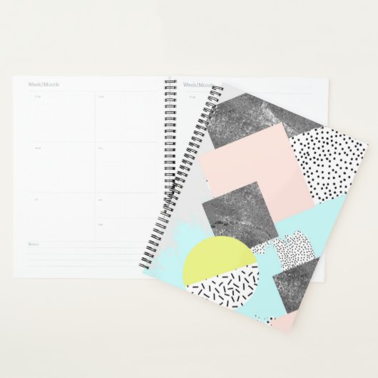 Geometrisch Abstract Scandi-ontwerp Planner (Display)