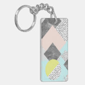 Geometrisch Abstract Scandi-ontwerp Sleutelhanger (Voorkant Links)
