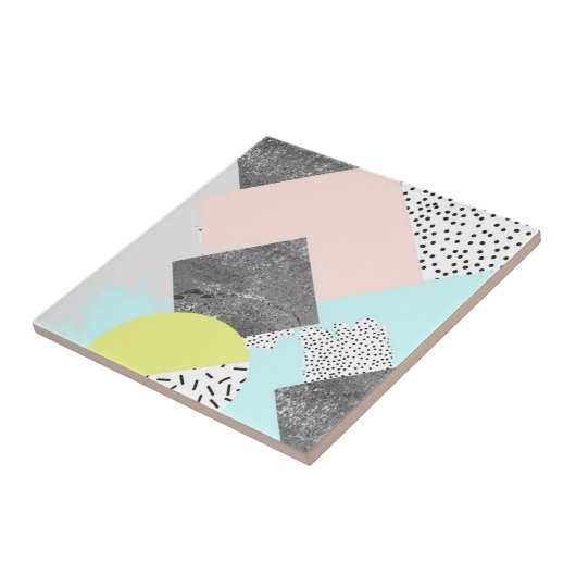 Geometrisch Abstract Scandi-ontwerp Tegeltje (Zijkant)