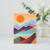 Geometrisch Abstract zuidwestelijke bergen Briefkaart (Staand voorkant)