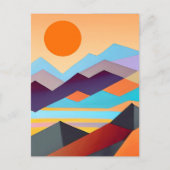 Geometrisch Abstract zuidwestelijke bergen Briefkaart (Voorkant)