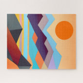 Geometrisch Abstract zuidwestelijke bergen Legpuzzel (Horizontaal)
