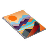 Geometrisch Abstract zuidwestelijke bergen Notitieboek (Rechterzijde)