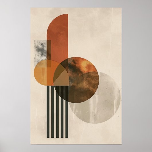 geometrisch Abstracte boho Poster (Voorkant)