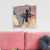 Geometrisch Afbeelding, mimbres Pottery Design Canvas Afdruk (Insitu (Woonkamer))