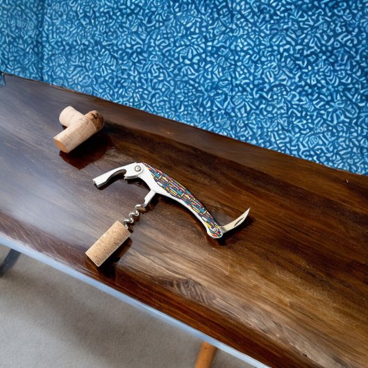 Geometrisch afgerond rechthoekpatroon kurkentrekker