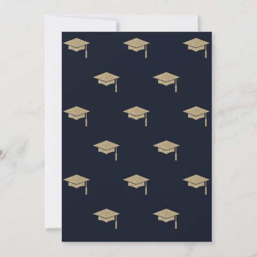 Geometrisch Afstuderen met goudgraafkap Kaart (Achterkant)