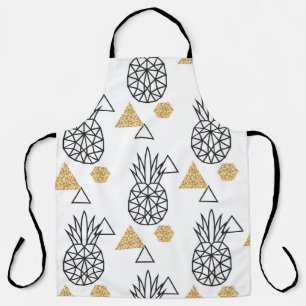 Geometrisch ananas gouden Stippen patroon. Schort