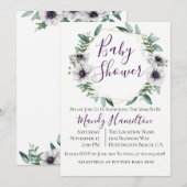 Geometrisch anemoon eucalyptus Baby shower Kaart (Voorkant / Achterkant)