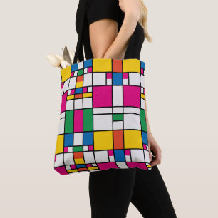 Geometrisch Bauhaus patroon Draagtas