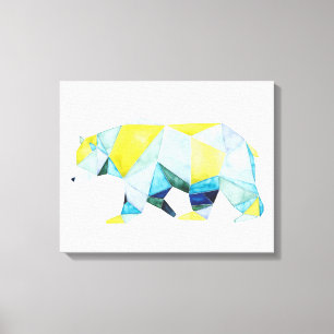 Geometrisch Beer Canvas Afdruk