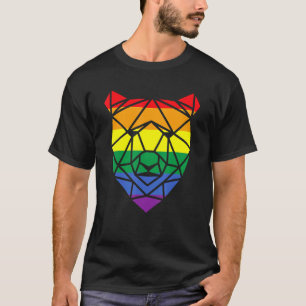 Geometrisch Beer Lgbt Papa Mannen Gay Pride Month T-shirt