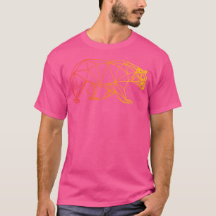 Geometrisch Beer Tshirt Camping Wandelen Wildernes
