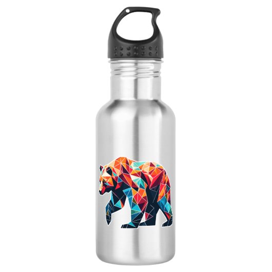 Geometrisch Beer Waterfles (Voorkant)