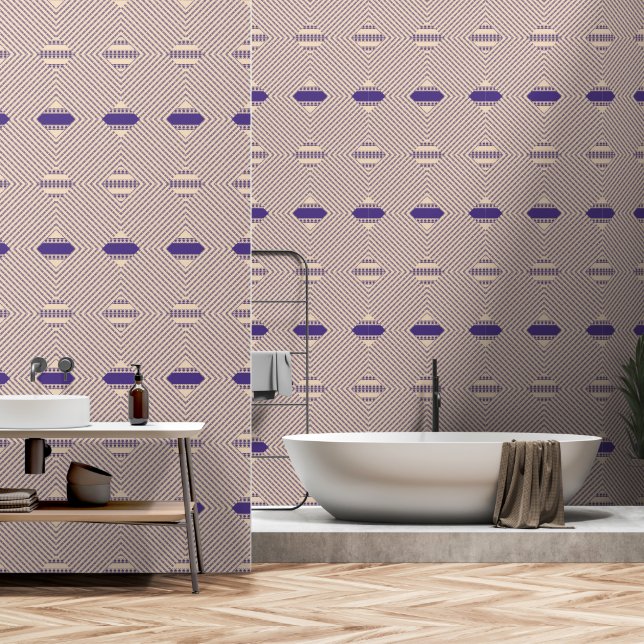 geometrisch behang (Badkamer)