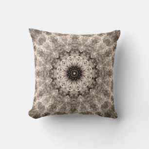 geometrisch, beige, bruin, mandalas kussen