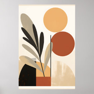 Geometrisch blad: Abstracte uitlegging Poster