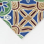 geometrisch blauw groen en bruin Fleece Blanket (Hoek)