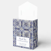  Geometrisch Blauw-heuppatroon Bedankdoosjes (Geopend)