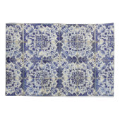 Geometrisch Blauw-heuppatroon Kussensloop (Achterkant-Links)