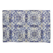 Geometrisch Blauw-heuppatroon Kussensloop (Voorkant-Links)