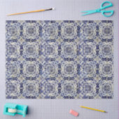  Geometrisch Blauw-heuppatroon Tissuepapier (Craft)