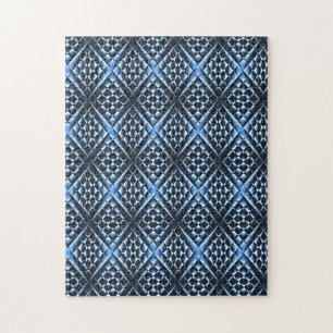 Geometrisch Blauw.... Legpuzzel
