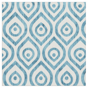  geometrisch blauw ogeenpatroon. stof