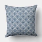 Geometrisch blauw patroon kussen (Achterkant)