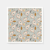 Geometrisch Blauwgroen en blauw patroon Servet (Voorkant)