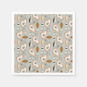 Geometrisch Blauwgroen en blauw patroon Servet