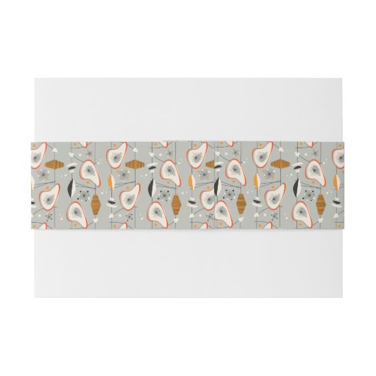 Geometrisch Blauwgroen en blauw patroon Uitnodigingen Wikkel (Achterkant Voorbeeld)