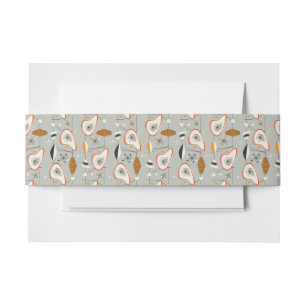 Geometrisch Blauwgroen en blauw patroon Uitnodigingen Wikkel