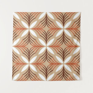 Geometrisch bloemenpatroon:  artistiek ontwerp wandkleed