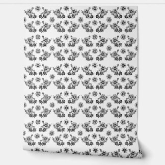 Geometrisch bloempatroon behang